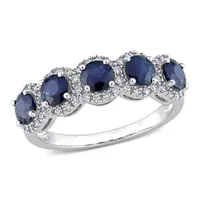 Julianna B 14K White Gold Sapphire and Diamond Ring