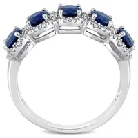 Julianna B 14K White Gold Sapphire and Diamond Ring