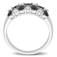 Julianna B 14K White Gold Black & White 0.04CTW Diamond Fashion Ring