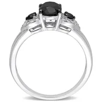 Julianna B 10K White Gold Black & White 1.46CTW Diamond Ring