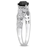 Julianna B 14K White Gold Black & White 1.00CTW Diamond Fashion Ring