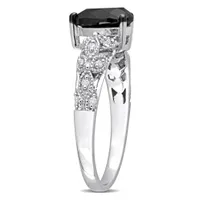 Julianna B 14K White Gold Black & White 1.03CTW Diamond Fashion Ring