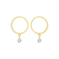 Brevani 10K Yellow Gold 0.16CTW Diamond Dangle Earrings