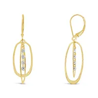 Brevani 10K Yellow Gold 0.38CTW Diamond Dangle Earrings