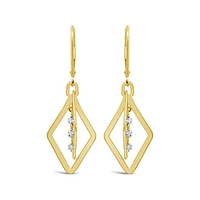 Brevani 10K Yellow Gold 0.29CTW Diamond Dangle Earrings