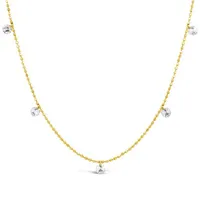 Brevani 10K Yellow Gold 0.39CTW Diamond Drop Necklace