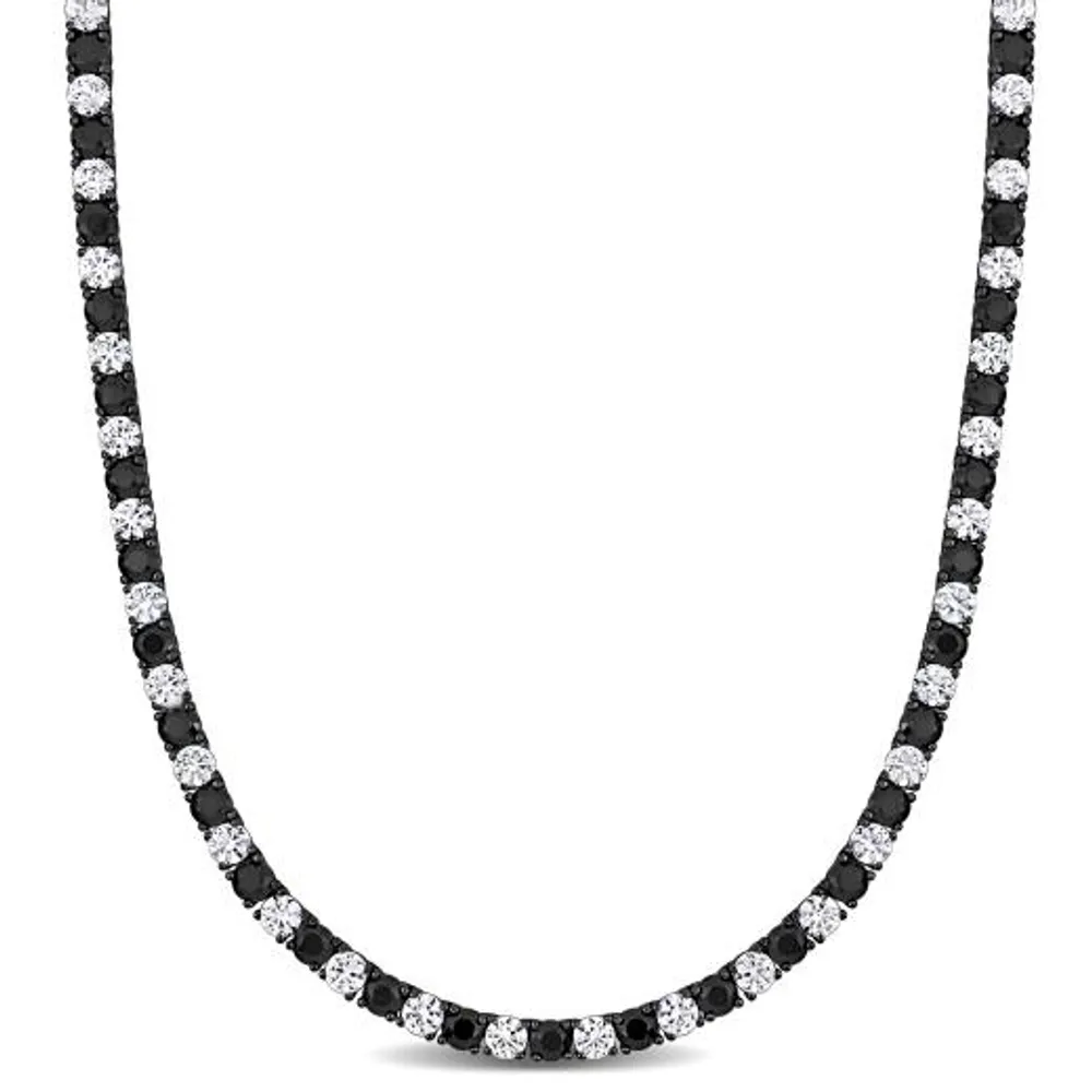 Julianna B Created White and Black Sapphire 20" Necklace