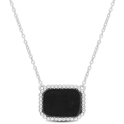 Julianna B Sterling Silver Black Agate Necklace