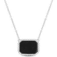 Julianna B Sterling Silver Black Agate Necklace