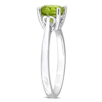 Julianna B Sterling Silver Peridot Solitaire Ring