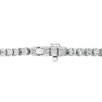 New Brilliance 10K White Gold Lab Grown 4.00CTW Diamond Tennis Bracelet