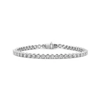 New Brilliance 10K White Gold Lab Grown 5.02CTW Diamond Tennis Bracelet