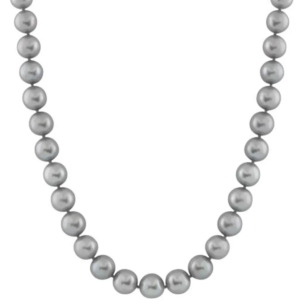 14K White Gold 6-7mm 18" Grey Freshwater Pearl Necklace