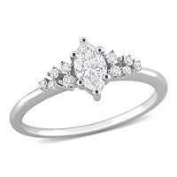 Julianna B 14K Yellow Gold 0.50CTW Diamond Cluster Ring