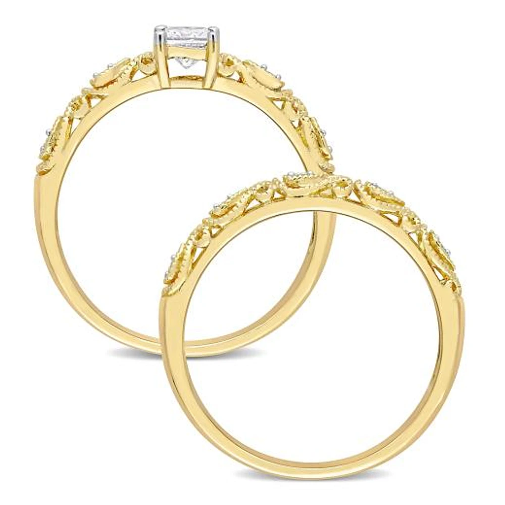 Julianna B 10K White Gold 0.33CTW Diamond Bridal Set