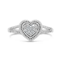 Sterling Silver 0.15CTW Diamond Promise Ring