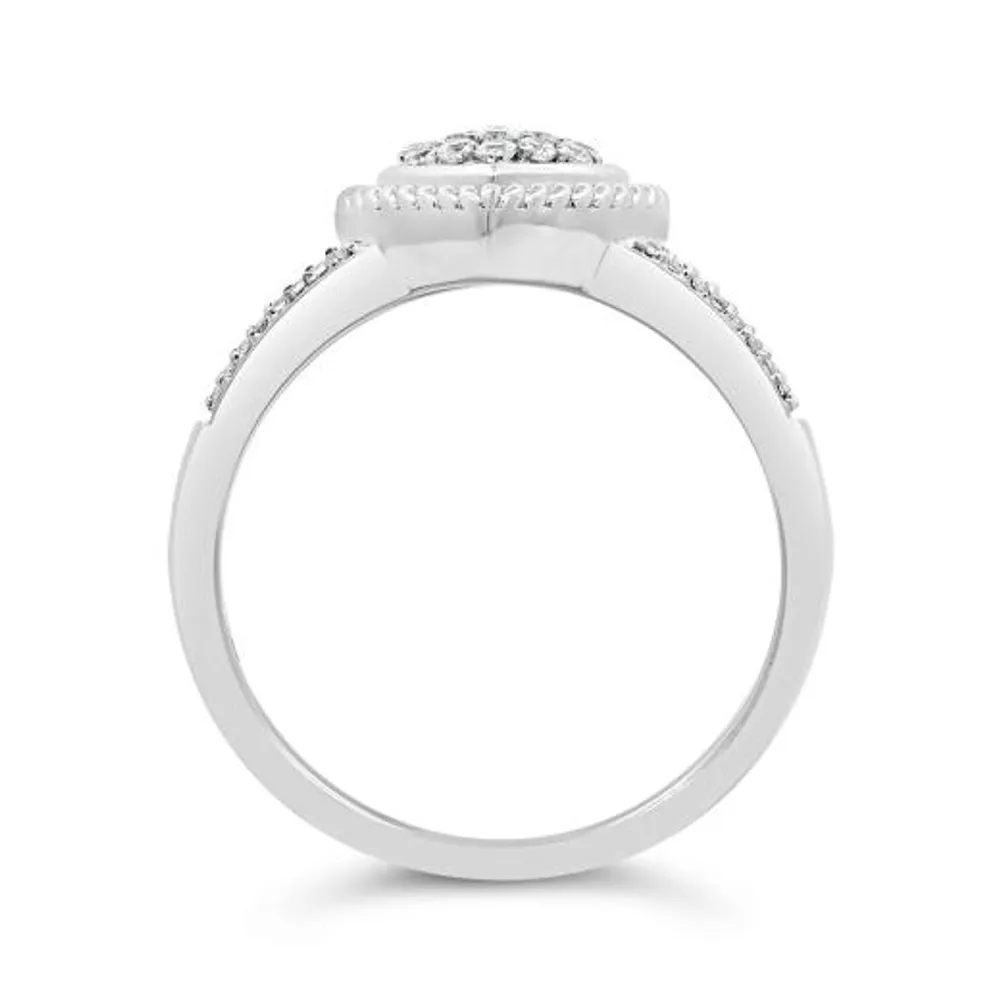 Sterling Silver 0.15CTW Diamond Promise Ring