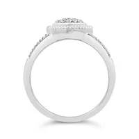 Sterling Silver 0.15CTW Diamond Promise Ring