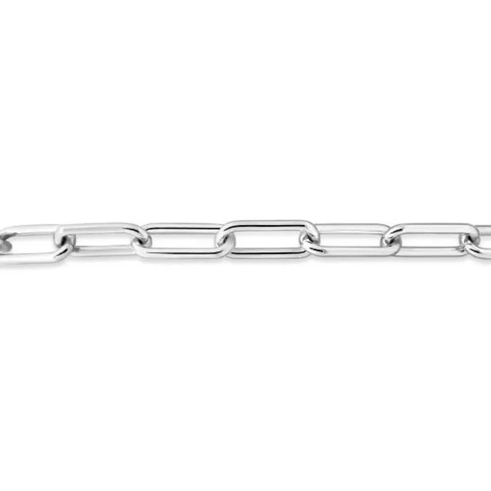 Sterling Silver 0.15CTW Diamond Infinity Heart Paperclip Bracelet