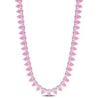 Julianna B Created Pink Sapphire 18" Tennis Necklace