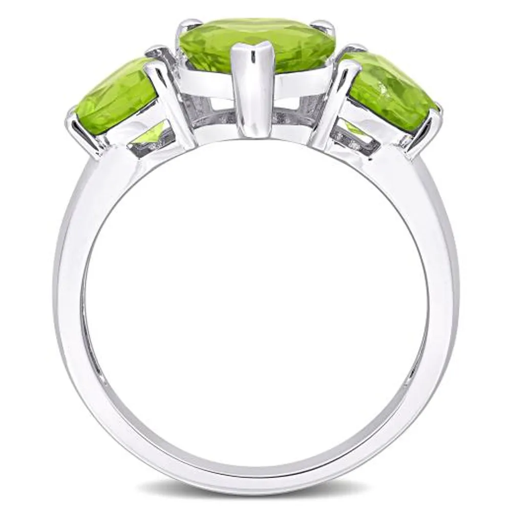 Julianna B Sterling Silver Peridot Heart Ring