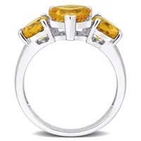 Julianna B Sterling Silver Citrine Heart Ring