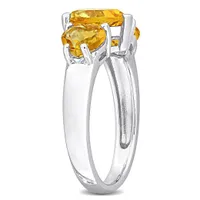 Julianna B Sterling Silver Citrine Heart Ring