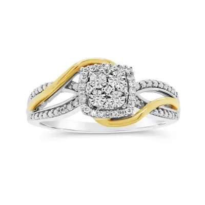 Sterling Silver Diamond Promise Ring