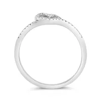 10K White Gold 0.12CTW Diamond Heart Promise Ring