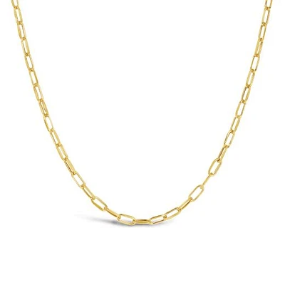 10K Yellow Gold 20" 2.4mm Paper Clip Chain