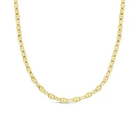 10K Yellow Gold 18" 2.60mm Semi Solid Concave Anchor Chain