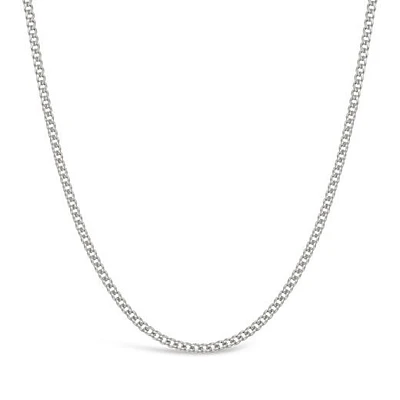 10K White Gold 24" Semi-Solid Miami Cuban Chain
