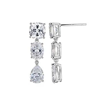 Sterling Silver Cubic Zirconia Drop Earrings