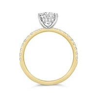 New Brilliance 14K Yellow Gold Lab Grown 2.40CTW Oval Diamond Ring