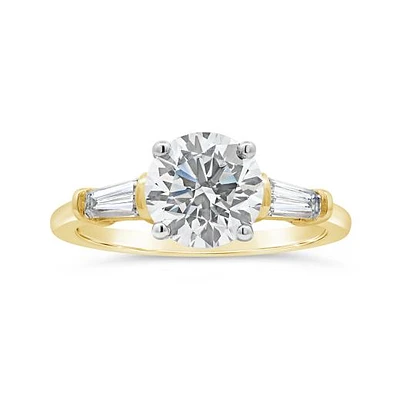 New Brilliance 14K Yellow Gold Lab Grown 2.50CTW Diamond Bridal Ring