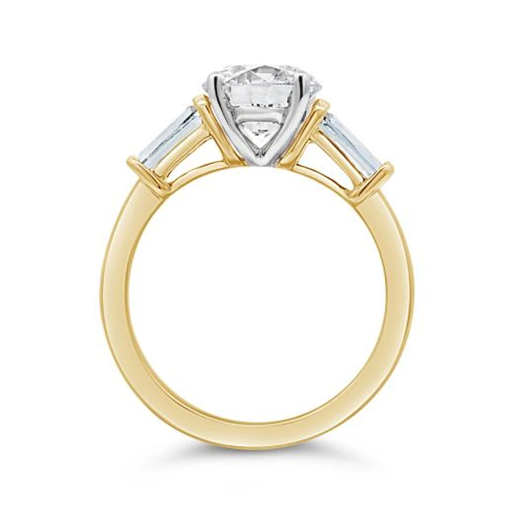 New Brilliance 14K Yellow Gold Lab Grown 2.50CTW Diamond Bridal Ring