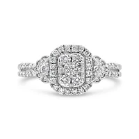 New Brilliance 10K White Gold Lab Grown 0.50CTW Diamond Fashion Ring