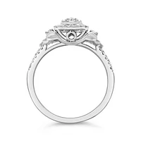 New Brilliance 10K White Gold Lab Grown 0.50CTW Diamond Fashion Ring