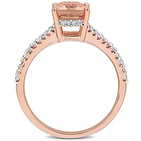 Julianna B 14K Rose Gold Morganite and Diamond Ring