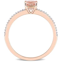 Julianna B 10K Rose Gold Morganite and Diamond Ring