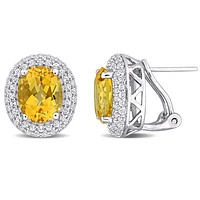 Julianna B Sterling Silver Citrine and White Topaz Earrings