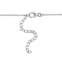 Julianna B Sterling Silver Black Spinel and White Topaz Zebra Necklace