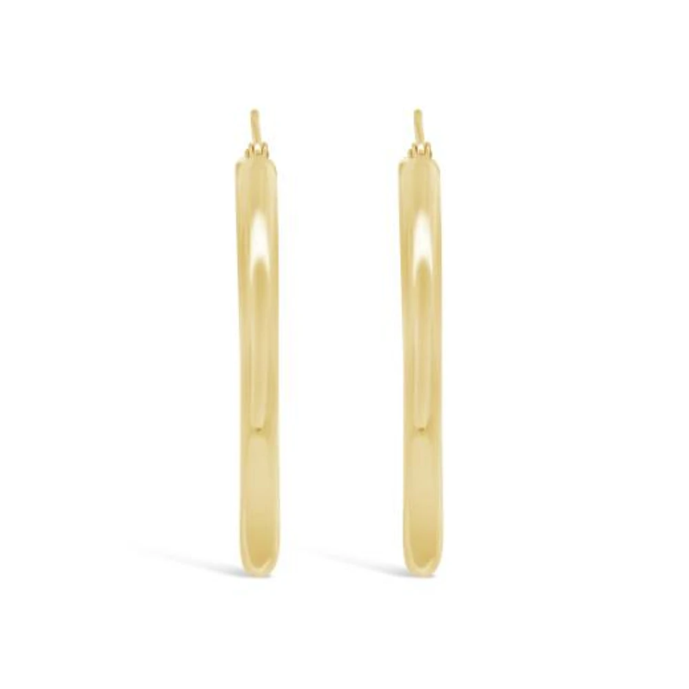 14K Yellow Gold 35mm Hoop Earrings