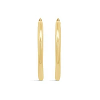 14K Yellow Gold 25mm Hoop Earrings