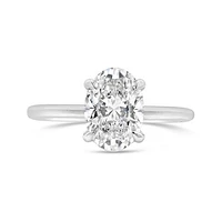 New Brilliance Lab Grown 2.08CTW Oval Diamond Solitaire Ring in 14K White Gold