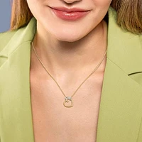 Julianna B 18K Two-Tone Gold Plated Diamond Pendant
