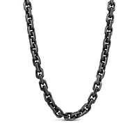 Sterling Silver 22" Forza Chain with Gunmetal Finish