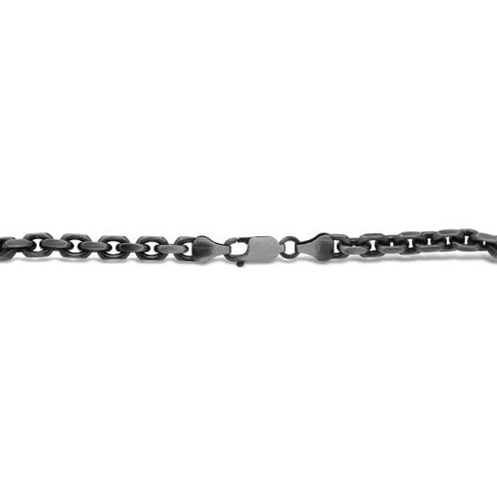 Sterling Silver 22" Forza Chain with Gunmetal Finish