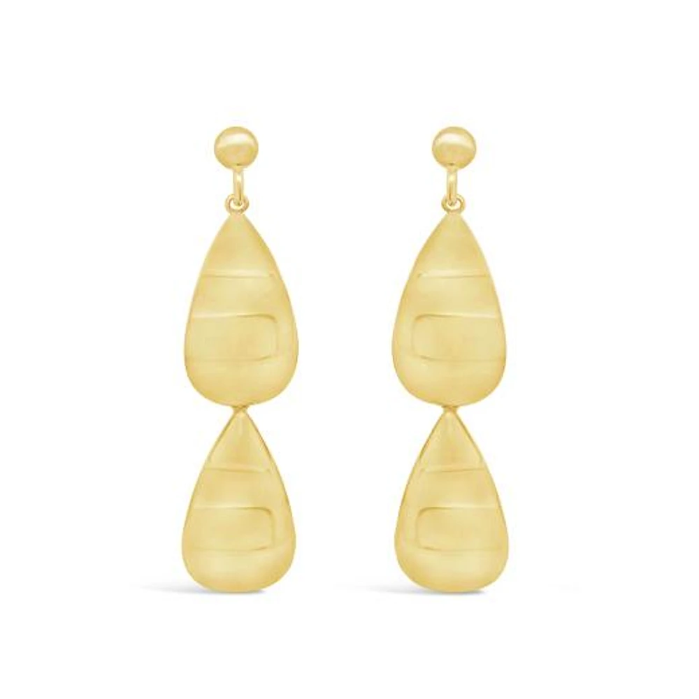 10K Yellow Gold Pear Drop Earrings