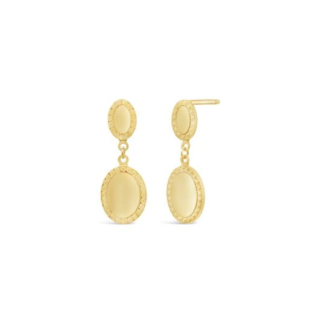 10K Yellow Gold Classic Drop Earring